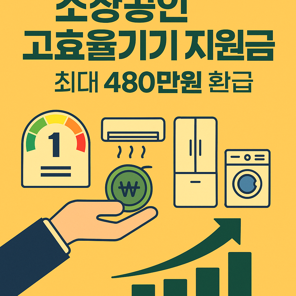 소상공인 고효율기기 지원금 신청 절차 2025년 총정리 (최대 480만원 환급)